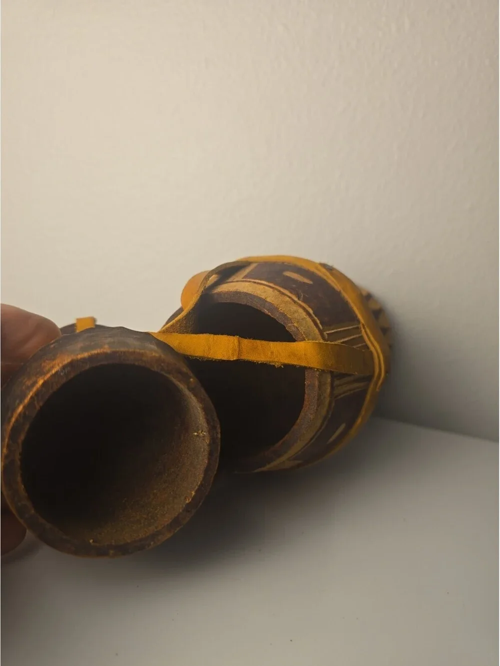 Somali Dhiil Milk Vessel Set Carved African Tribal Wood